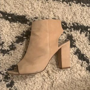 Cream Open Toe Booties Made in Italy